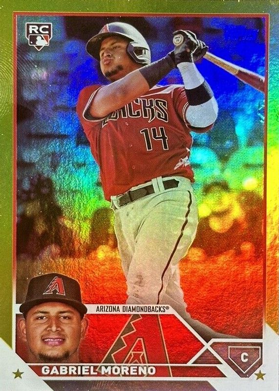 Gabriel Moreno 2023 Topps Update #US161 Gold Foil Rookie RAW