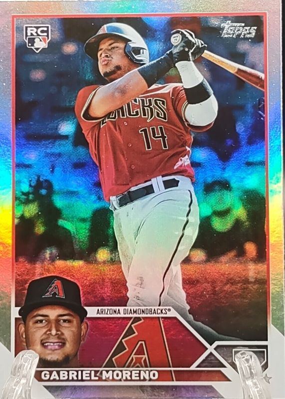 Gabriel Moreno 2023 Topps Update #US161 Rainbow Foil Rookie PSA 10