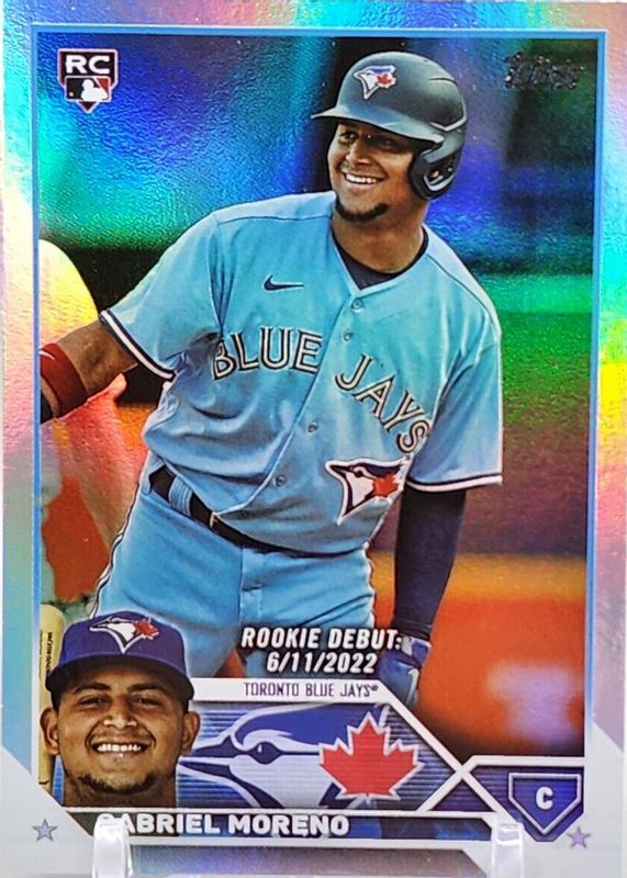 Gabriel Moreno 2023 Topps Update #US290 Rookie Debut - Rainbow Foil Rookie SGC 10