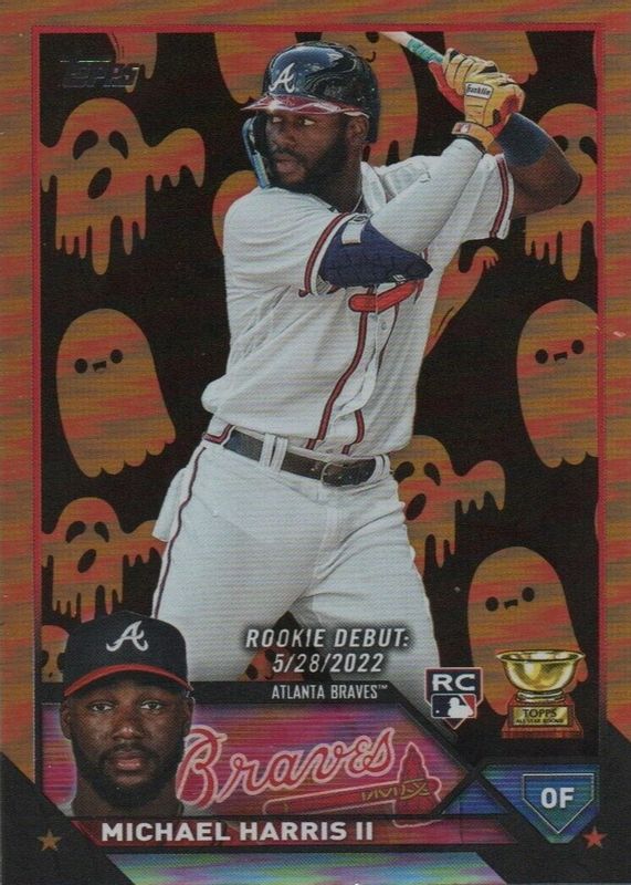 Michael Harris II 2023 Topps Update #US225 Rookie Debut - Ghost Foil Rookie SGC 10