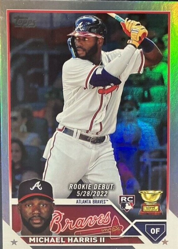 Michael Harris II 2023 Topps Update #US225 Rookie Debut - Rainbow Foil Rookie RAW