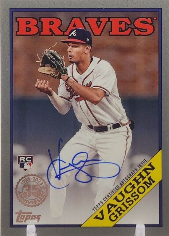 Vaughn Grissom 2023 Topps Update #88BA-VG 1988 Topps Autographs - Platinum /1 Rookie RAW