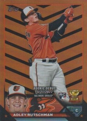 2023 Topps Update #US180 Rookie Debut - Orange & Black Foil
