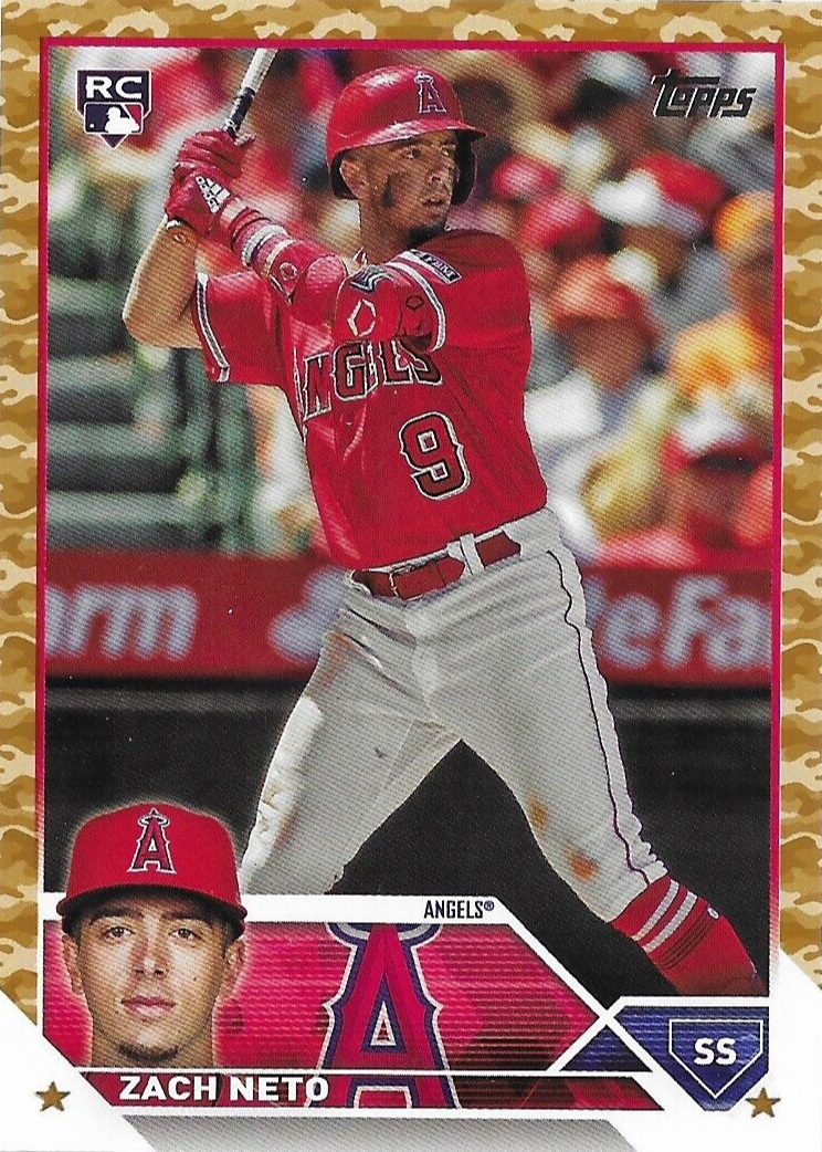 Zach Neto 2023 Topps Update #US98 Memorial Day Camo /25 Price 