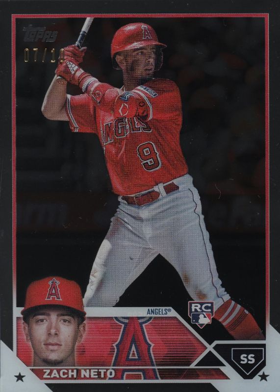 Zach Neto 2023 Topps Update #US98 Clear /10 Rookie RAW