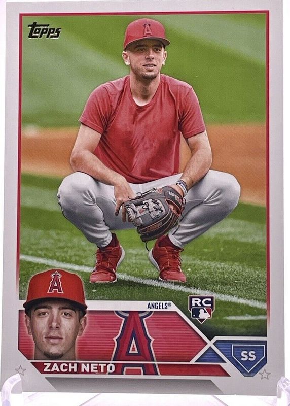 Zach Neto 2023 Topps Update #US98 Golden Mirror Image Variation /(SSP) Rookie SGC 9.5