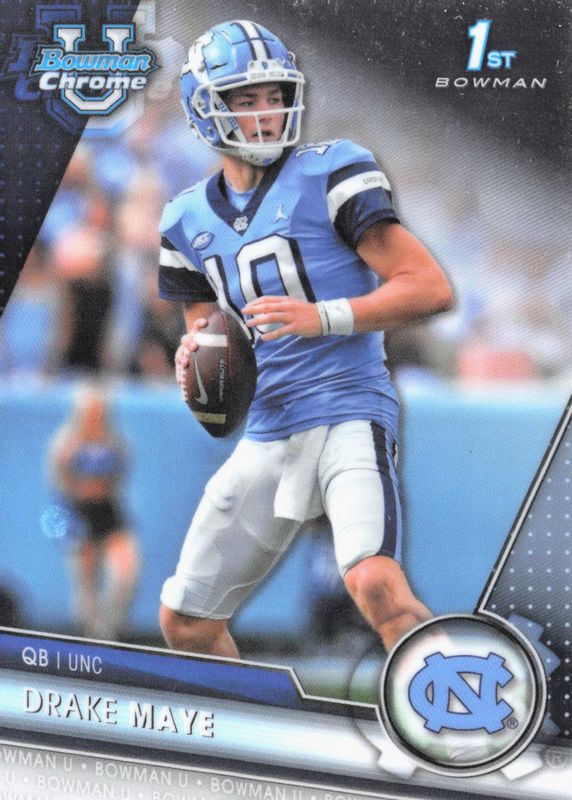 Drake Maye 2023 Bowman Chrome University #200 Prospects (1st) SGC 10