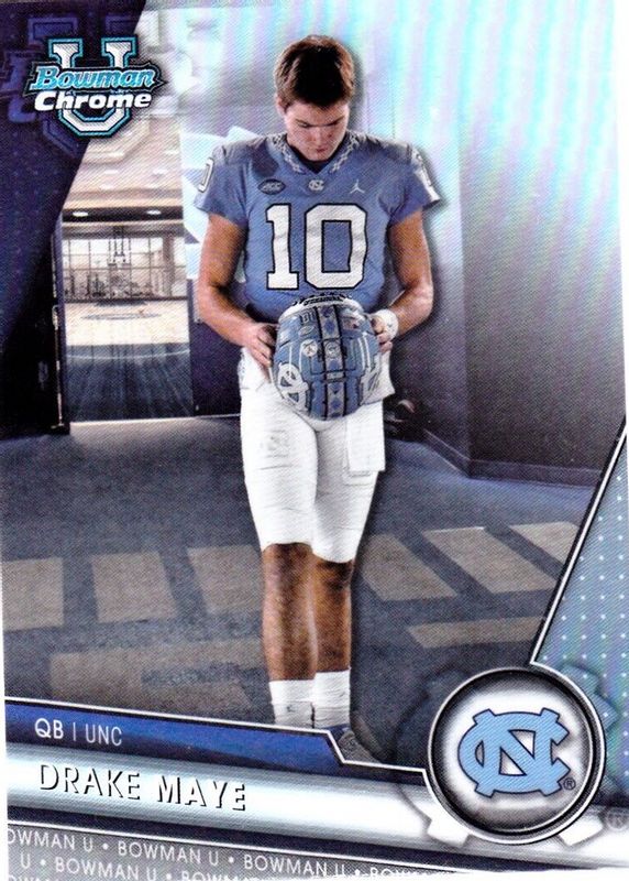 Drake Maye 2023 Bowman Chrome University #149 Prospects - SP Variation SGC 9.5