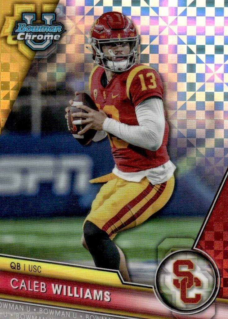 Caleb Williams 2023 Bowman Chrome University #1 Prospects - X