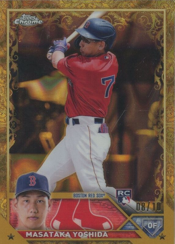 Masataka Yoshida 2023 Topps Gilded Collection #23 Lava Gold Etch Refractor /10 Rookie RAW