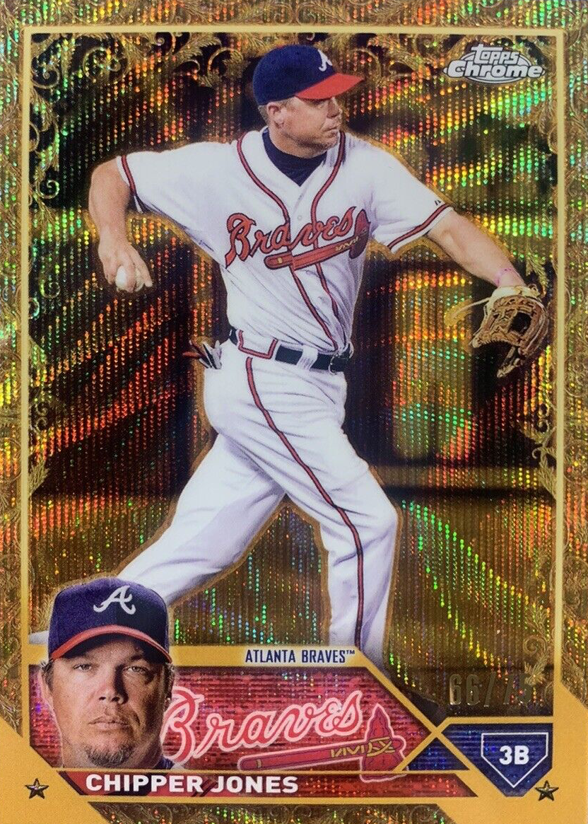 Chipper Jones 2023 Topps Gilded Collection #65 Wave Gold