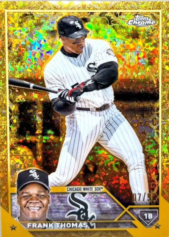 Frank Thomas 2023 Topps Gilded Collection #53 Mini-Diamond Gold Etch Refractor /50 PSA 10