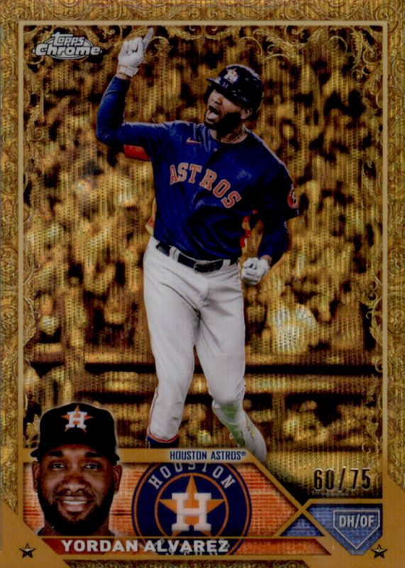 Yordan Alvarez 2023 Topps Gilded Collection #32 Wave Gold Etch Refractor /75 PSA 10