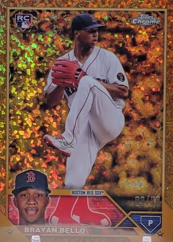 Brayan Bello 2023 Topps Gilded Collection #137 Mini-Diamond Gold Etch Refractor /50 Rookie SGC 9.5