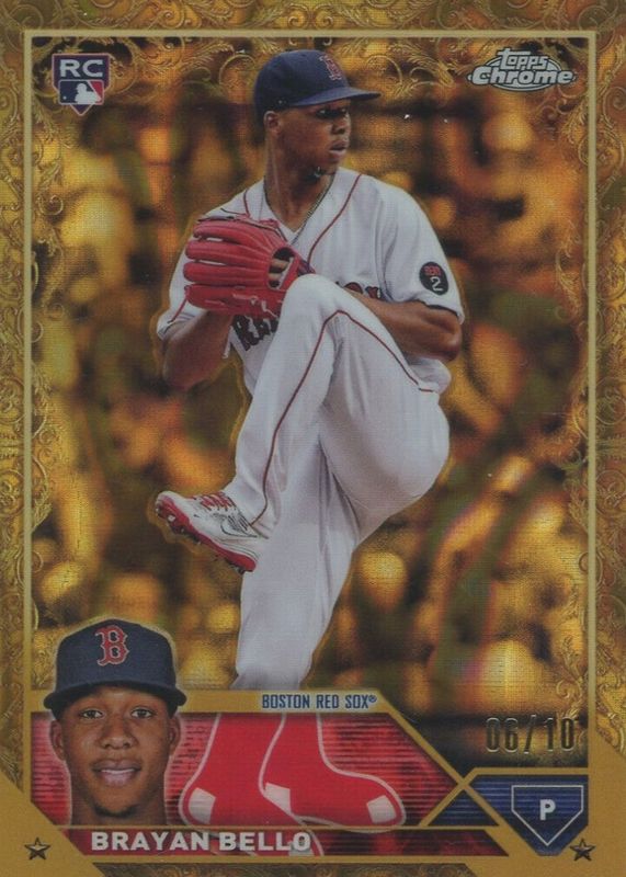 Brayan Bello 2023 Topps Gilded Collection #137 Lava Gold Etch Refractor /10 Rookie PSA 10