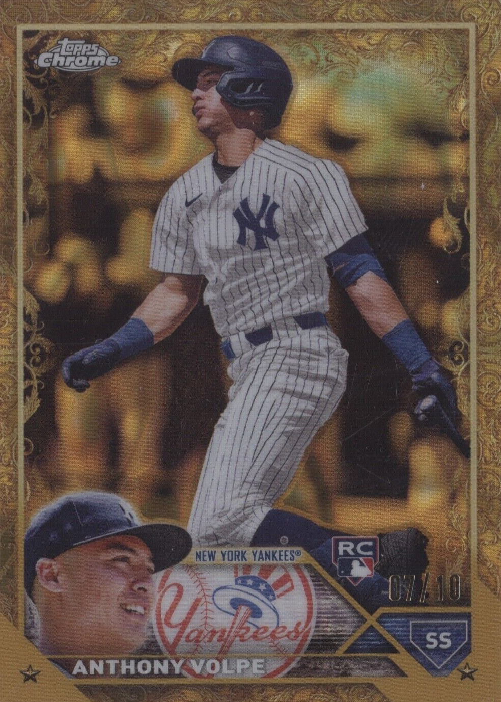 Anthony Volpe 2023 Topps Gilded Collection #109 Lava Gold Etch 