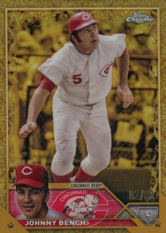 Johnny Bench 2023 Topps Gilded Collection #127 Base /99 Price