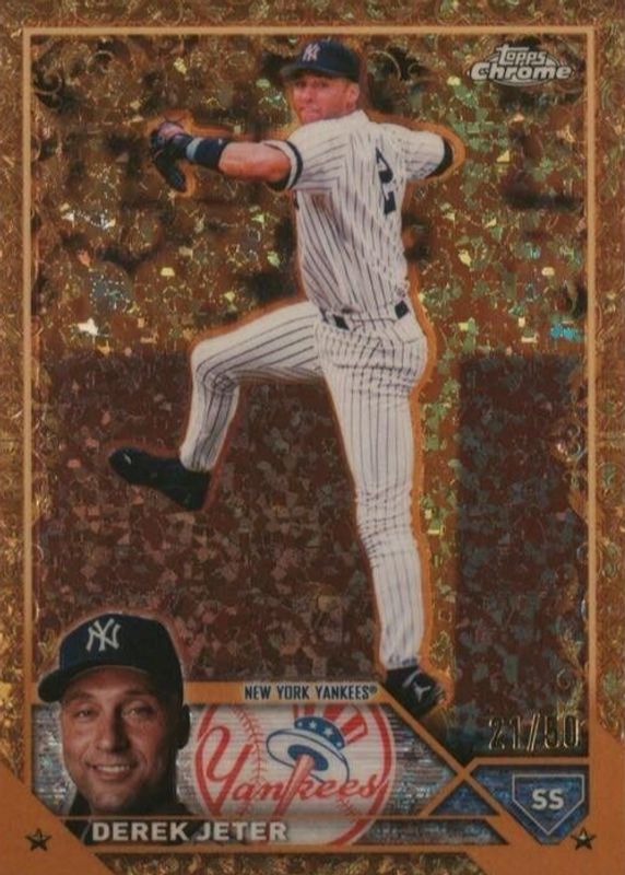 Derek Jeter 2023 Topps Gilded Collection #2 Mini-Diamond Gold Etch Refractor /50 BGS 9.5