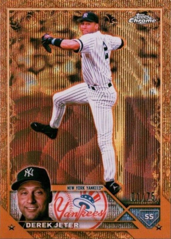 Derek Jeter 2023 Topps Gilded Collection #2 Wave Gold Etch Refractor /75 BGS 9.5