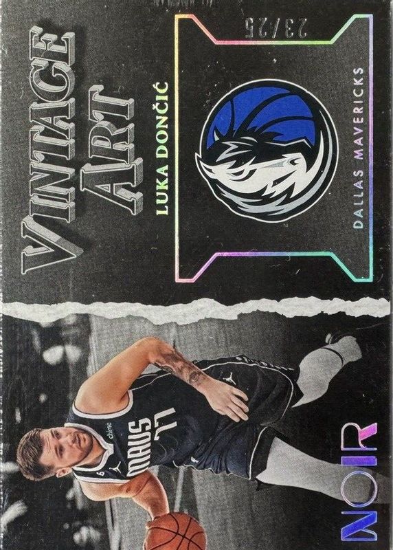 Luka Doncic 2022 Noir #287 Vintage Art /25 PSA 10