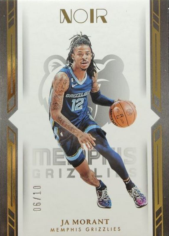 Ja Morant 2022 Noir #136 Icon Edition - Gold /10 RAW