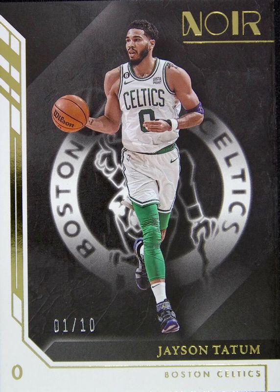 Jayson Tatum 2022 Noir #4 Association Edition - Gold /10 RAW
