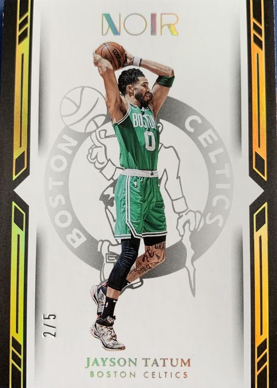 Jayson Tatum 2022 Noir #74 Icon Edition - Holo Gold /5 PSA 10