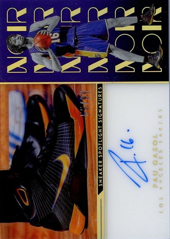 Pau Gasol 2022 Noir #SSS-PAU Sneaker Spotlight Signatures /99 BGS 10 PRISTINE