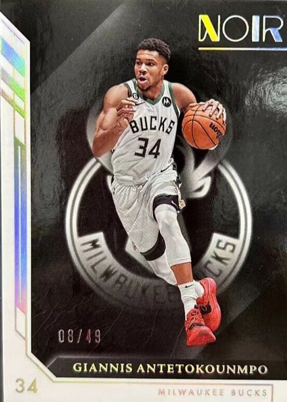 Giannis Antetokounmpo 2022 Noir #49 Association Edition - Holo Silver /49 PSA 10