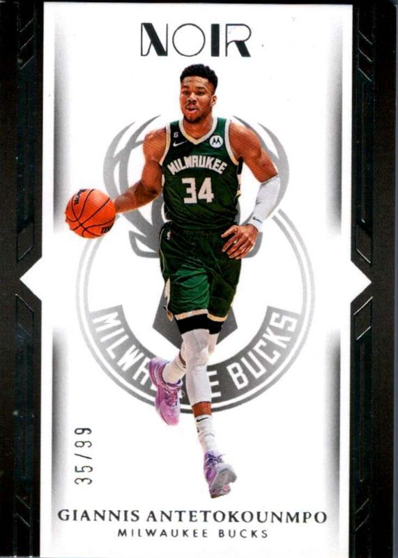 Giannis Antetokounmpo 2022 Noir #119 Icon Edition /99 PSA 10