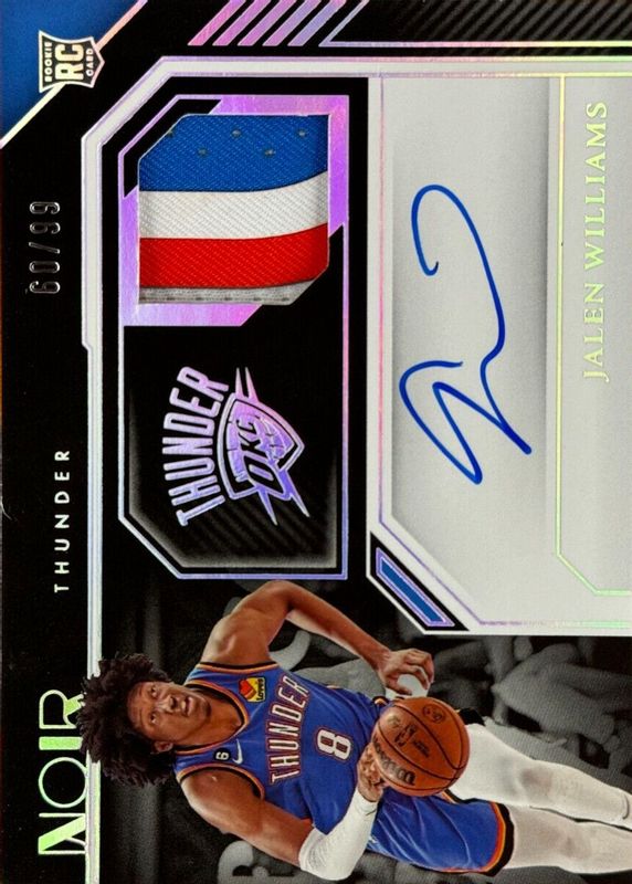 Jalen Williams 2022 Noir #372 Rookie Patch Auto Color /99 Rookie RAW