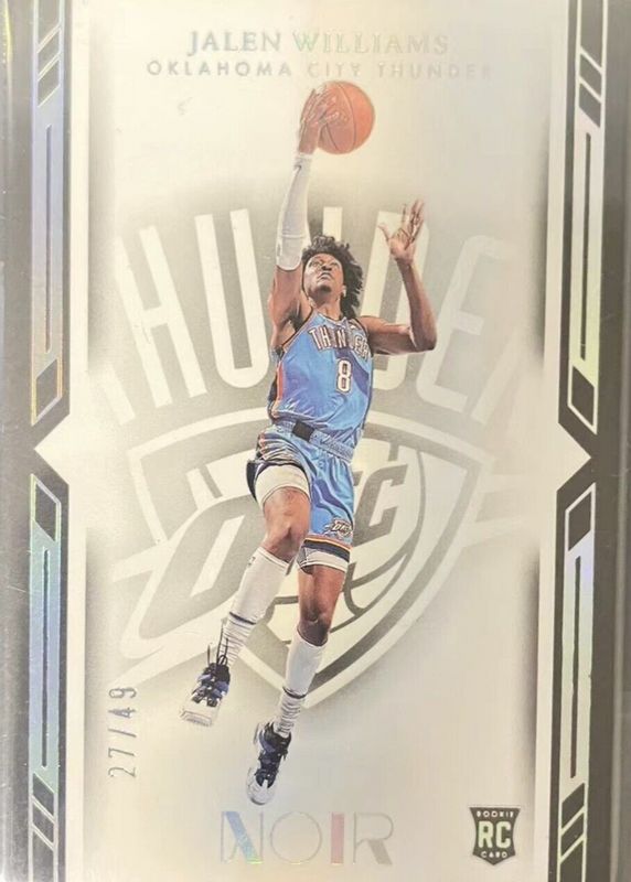 Jalen Williams 2022 Noir #177 Icon Edition - Holo Silver /49 Rookie PSA 9