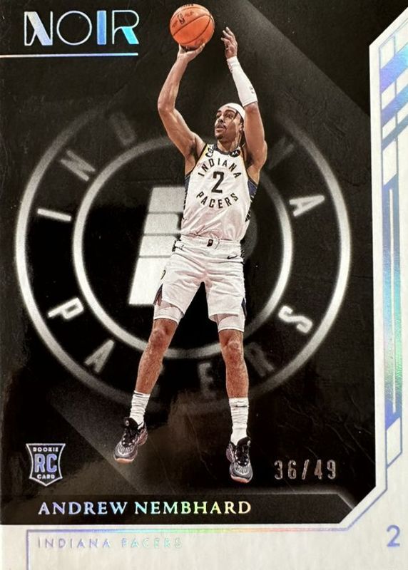 Andrew Nembhard 2022 Noir #169 Association Edition - Holo Silver /49 Rookie SGC 10