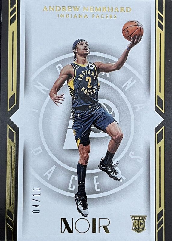 Andrew Nembhard 2022 Noir #199 Icon Edition - Gold /10 Rookie PSA 10