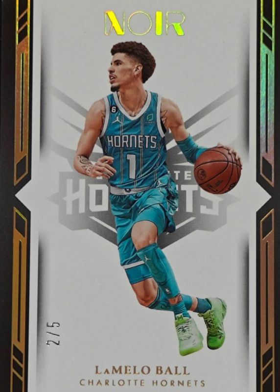 LaMelo Ball 2022 Noir #131 Icon Edition - Holo Gold /5 PSA 10