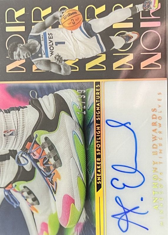 Anthony Edwards 2022 Noir #SSS-AED Sneaker Spotlight Signatures /99 SGC 10