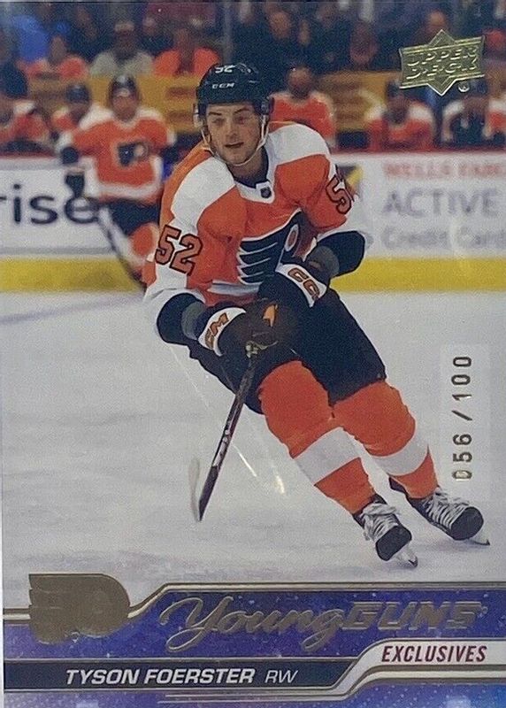 Tyson Foerster 2023 Upper Deck #225 Young Guns - UD Exclusives /100 Rookie RAW