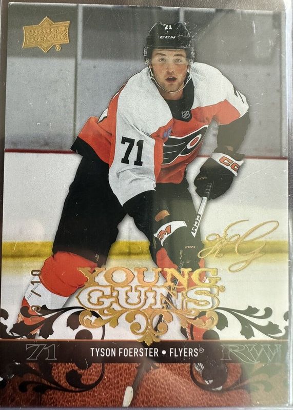 Tyson Foerster 2023 Upper Deck #225 Young Guns - UD High Gloss /10 Rookie RAW