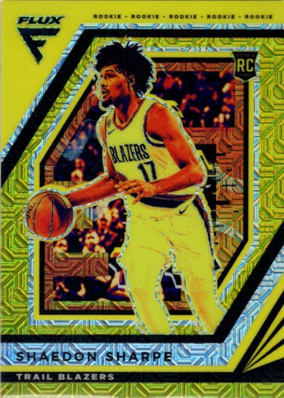 Shaedon Sharpe 2022 Flux #207 Gold Mojo /10 Rookie RAW