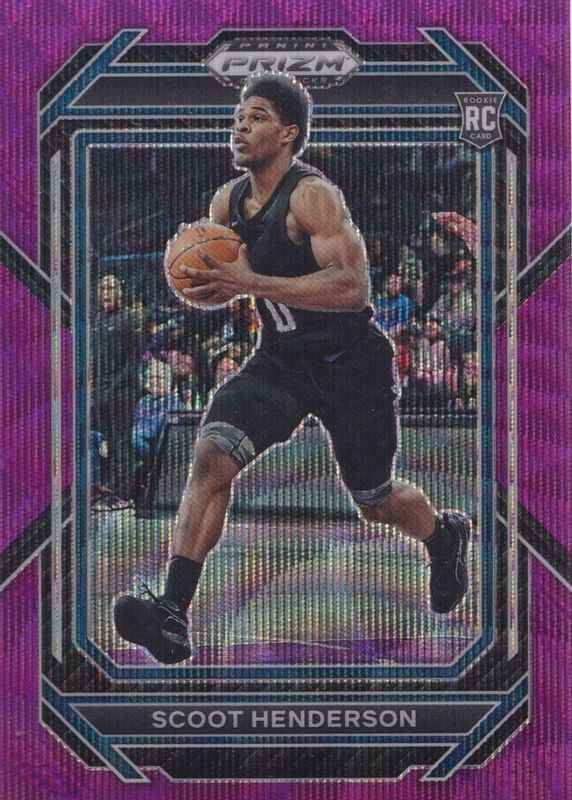 Scoot Henderson 2023 Prizm Draft Picks #24 Purple Wave Rookie BGS 9.5