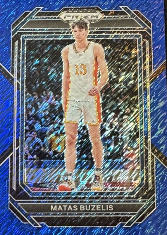 Matas Buzelis 2023 Prizm Draft Picks #13 Blue Shimmer /19 PSA 10