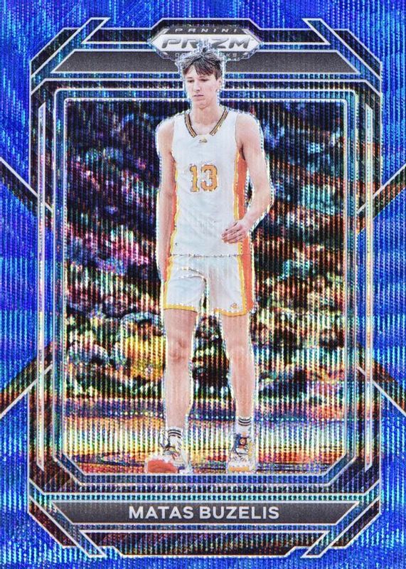 Matas Buzelis 2023 Prizm Draft Picks #13 Blue Wave /249 PSA 9