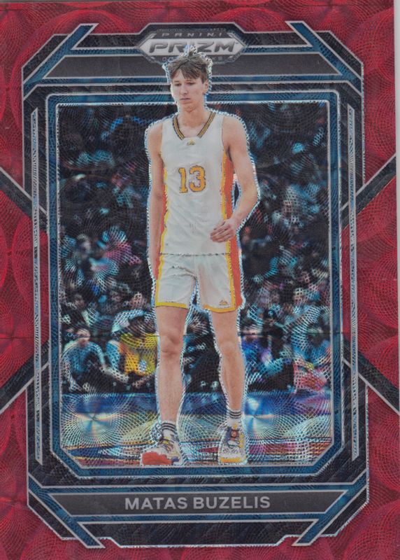 Matas Buzelis 2023 Prizm Draft Picks #13 Choice Red /88 RAW