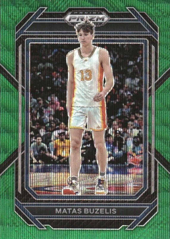 Matas Buzelis 2023 Prizm Draft Picks #13 Green Wave SGC 10