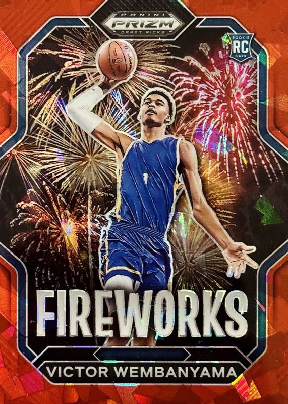 Victor Wembanyama 2023 Prizm Draft Picks #1 Fireworks - Red Ice RAW Price  Guide - Sports Card Investor