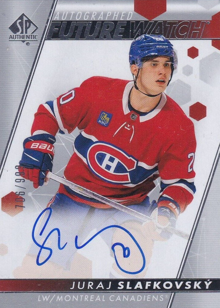 Juraj Slafkovsky 2022 SP Authentic #149 Future Watch Auto /999