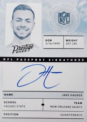 2023 Prestige #NPS-JHA NFL Passport Signatures