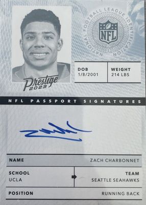 2023 Prestige #NPS-ZC NFL Passport Signatures
