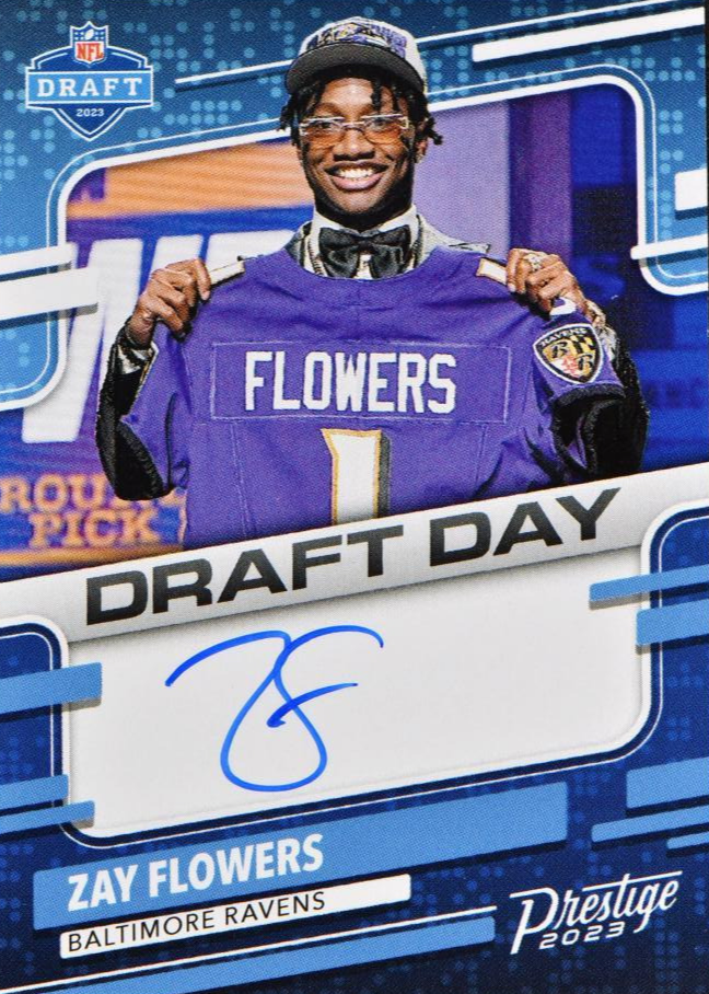 Zay Flowers 2023 Prestige #DDS-ZF Draft Day Signatures Price Guide