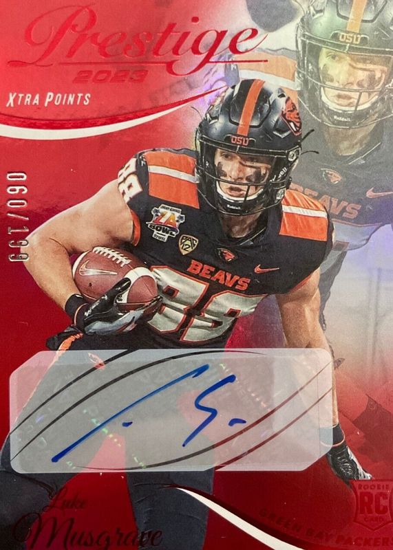 Luke Musgrave 2023 Prestige #360 Xtra Points Signatures - Red /199 ...